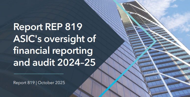 ASIC’s latest report, REP 819